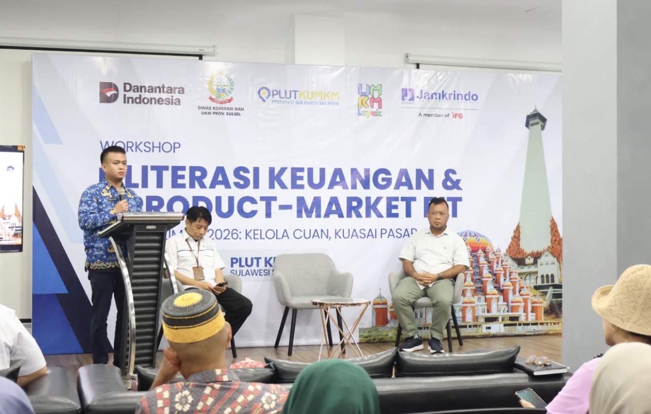 Sinergi PLUT Sulsel, Jamkrindo, dan BNI Gelar Pelatihan Literasi Keuangan & Product-Market Fit untuk UMKM