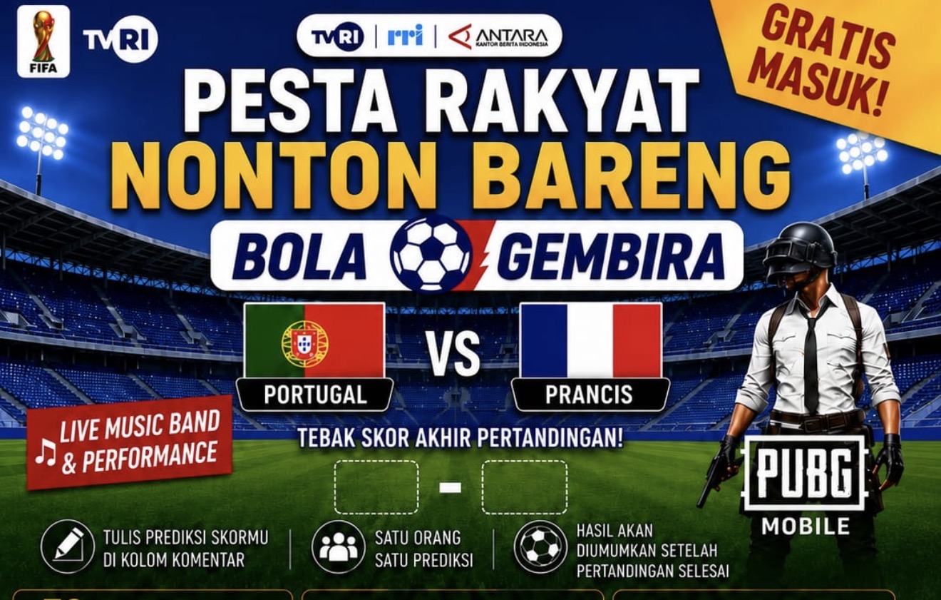 Pesta Rakyat Nobar Piala Dunia 2026 Hadir di TVRI Sulsel, Kolaborasikan Hiburan dan Pemberdayaan UMKM